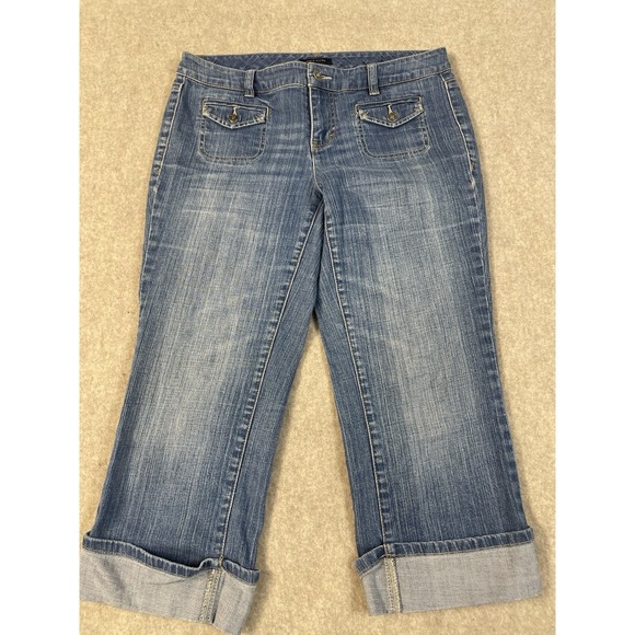Tommy Hilfiger Denim - Tommy Hilfiger Denim Capris Size 8 Cuffed Bottom Front Button‎ Pockets